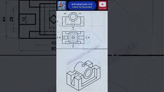 HOW TO DRAW Isometric Projection  ENGINEERING DRAWINGS  Short [upl. by Witte283]