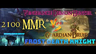 Frost DK RBG 2100 MMR Vengeance Demon Hunter VS Guardian Druid 905 Shadowlands S1 PvPWoW [upl. by Ayom]