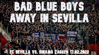 FC Sevilla vs Dinamo Zagreb 17022022 bad blue boys march away in sevilla zagabria [upl. by Sheepshanks151]