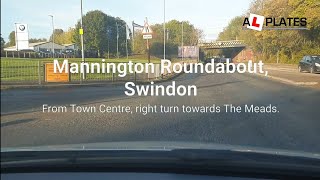 Mannington Roundabout Swindon From Town Centre right turn towards Meads Roundabout [upl. by Eelsew]