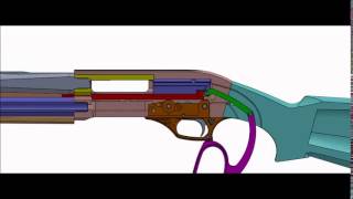 Pardus LAX12 Lever Action Shotgun  Internal Mechanism [upl. by Jonati]