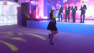 MID Russian Ministry Maria Zakharova dancing Kalinka [upl. by Nyram]