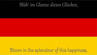 National Anthem of Germany Deutschlandlied GermanEnglish Lyrics [upl. by Epoh]