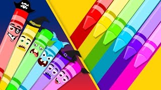 Crayons Song  Learn Color  Scary Crayons Song  Nursery Rhymes Compilation [upl. by Etnemelc]