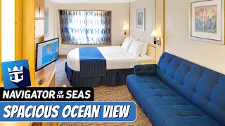 Navigator of the Seas  Spacious Ocean View Stateroom Tour amp Review  Royal Caribbean [upl. by Downing380]