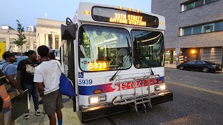 Onboard Ex SEPTA 2004 New Flyer D40LF 5939 to Philadelphia 30th Street Station [upl. by Hett]