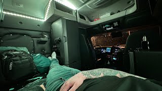 Alone Truck Driver Night Camping Routine The Ultimate Relaxation [upl. by Ahsitahs]