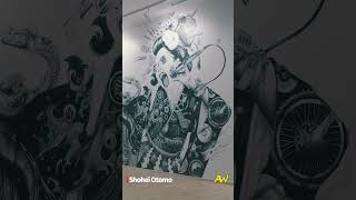 Drawings with ballpoint pens Shohei Otomo [upl. by Euqinahs308]