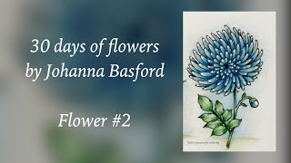 30 days of flowers by Johanna Basford  Flower 2 [upl. by Leunammi]