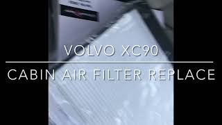 Volvo XC90 Cabin Air filter replacement quick DIY [upl. by Hatfield]