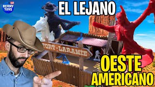 Indios y Vaqueros 🤠 COMANSI FORT LARAMIE Fuerte de Madera 🏜 Juguetes Antiguos Vintage Toys [upl. by Siuol]