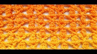 Clusters and Crosses easy Crochet Stitch Tutorial [upl. by Refanej]