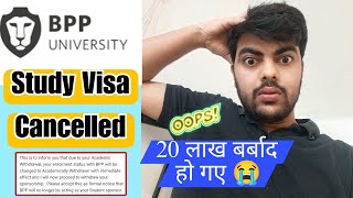 BPP University Visa Cancelled 😭 [upl. by Ynnaf]