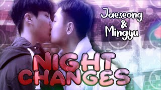 BL 𝙉𝙄𝙂𝙃𝙏 𝘾𝙃𝘼𝙉𝙂𝙀𝙎  Jaeseong ✘ Mingyu A First Love Story  BL FMV [upl. by Ahseinaj]