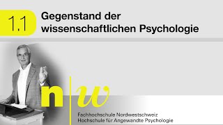 11 Gegenstand der wissenschaftlichen Psychologie [upl. by Kulsrud20]