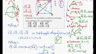 s’entraîner à calculer des produits scalaires avec la formule du cosinus • 1ère spécialité maths [upl. by Arted497]