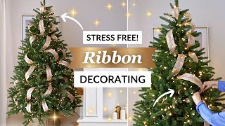 HOW TO PUT RIBBON ON A CHRISTMAS TREE LIKE A PRO 🎄 Easy StepbyStep Ribbon Guide [upl. by Norab]