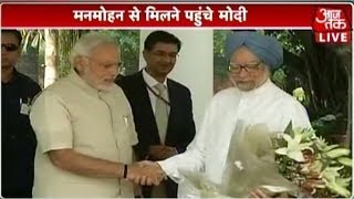 PM Narendra Modi meets exPM Manmohan Singh [upl. by Fedak]