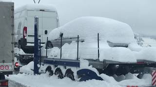 Winter Storm Disaster on A22 Higway  Brenner  Feb 1 2019 [upl. by Zerat]