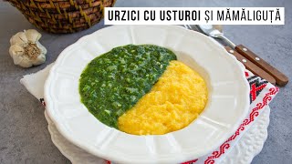 Mâncare de urzici cu usturoi și mămăliguță Rețeta de post  Bucate Aromate [upl. by Yrtnej]