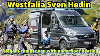 Westfalia Sven Hedin  a very elegant camper van with underfloor heating [upl. by Adnilra]