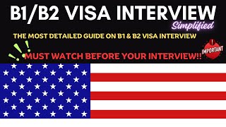 Video31🌐 INTERVIEW MASTERY4 B1 amp B2 VISA ANSWERS TIPS AND DOCUMENTS 4 ALL QUESTIONS❌🌟USVISA 🌎🗽 [upl. by Reppep]