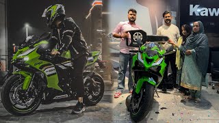 Finally Taking Delivery Of Kawasaki ZX6R 2025 😍😍  Dream Comes True🥹 snmotovloggs [upl. by Valtin]