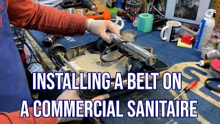 How to Change a Belt on a Sanitaire Commercial Vacuum Cleaner [upl. by Nere]