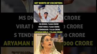 Net worth of cricketers ms dhoni Virat and Sachin but how ariyaman birla first networth indian [upl. by Relluf]