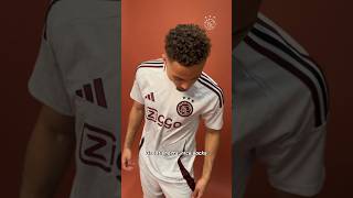 Our players react to the 2425 Ajax x adidas third kit 👀 [upl. by Wylma824]