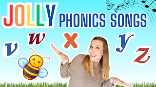 Jolly Phonics  Set 6  Animated Songs with WORDS and ACTIONS  letters v w x y z [upl. by Heins994]