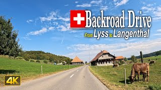 Scenic backroad drive from Lyss to Langenthal in Switzerland 🇨🇭 [upl. by Johathan716]