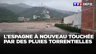 LEspagne à nouveau touchée par des pluies torrentielles｜TF1 INFO [upl. by Nelon]