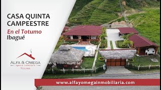 ¡VENTA DE CASA QUINTA CAMPESTRE EN EL TOTUMO IBAGUÉ [upl. by Haskel]