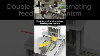 Doublestation alternating feeding mechanism cad automation mechanism mechanic 3ddesign [upl. by Eamanna944]