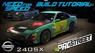 Need for Speed 2015  Pro Street Ryan Cooper Nissan 240SX Build Tutorial  How To Make [upl. by Htieh]