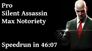 Hitman Blood Money  Max Notoriety  PROSA speedrun in 4607 [upl. by Retseh]