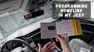 Programming the HomeLink Universal Garage Door Opener in a 2023 Jeep Grand Cherokee Limited [upl. by Cammi6]