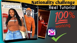 Nationality challenge reel tutorial  how i would look in different nationalities trend tutorial [upl. by Light]