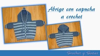 Abrigo o saquito con capucha para bebé a crochet  ganchillo Parte 3 [upl. by Isiah]