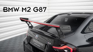 LED Spoiler for BMW M2 G87  Maxton Design Carbon Spoiler  Presentation 235 [upl. by Bonilla]