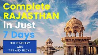 Rajasthan Tour in JUST 7 Days  Full Rajasthan Itinerary of 7 Days by TravelMock 2022 [upl. by Archangel]