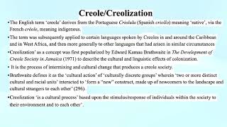 CreoleCreolization Postcolonial Studies [upl. by Desai212]