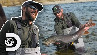 Finding HUGE Taimen Fish In Mongolia  Fish or Die [upl. by Rianna244]