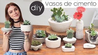 DIY como fazer vasos de cimento para decorar  Super Fácil amp barato [upl. by Aseeral]