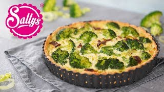 Brokkoli Quiche  genial einfach würzig amp lecker  QuarkÖlTeig  Sallys Welt [upl. by Imugem]