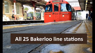 All 25 Bakerloo line stations Announcement  Ride in Cab [upl. by Hgielrac]