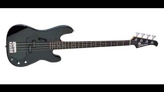 Silvertone Revolver SSLB11 Bass Demo w Seymour Duncan PB3 pickup [upl. by Sosthenna]