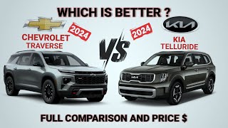 All new 2024 Chevrolet Traverse vs 2024 Kia Telluride [upl. by Griz]