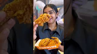 World famous Louisiana fried chicken “Popeyes” is now in Kerala🔥 food kerala [upl. by Anaet]